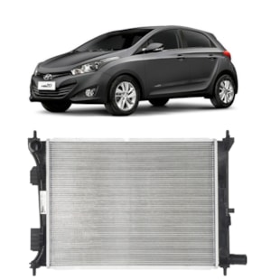 RADIADOR HYUNDAI HB20 / HBX / HBS 16V 2012 > / VELOSTER 1.0 / 1.6 2011 > COM / SEM AR / MANUAL  - VALEO