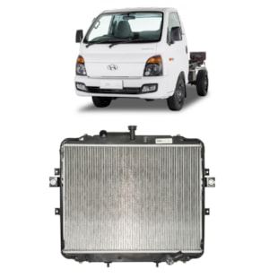 RADIADOR HYUNDAI HR 2.5 16V 2006 EM DIANTE COM LATERAL - VALEO RADIADOR HYUNDAI HR 2.5 16V 2006 EM DIANTE COM LATERAL - VALEO