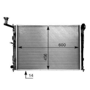 RADIADOR HYUNDAI I30 2.0 16V  2009 A 2012 MANUAL COM AR  - M. MARELLI