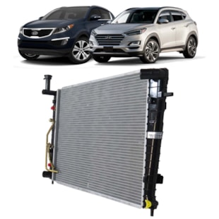 RADIADOR HYUNDAI TUCSON 2.0 / 2.7 2005 A 2017 / KIA SPORTAGE 2.0 16V LX 4X2 / 4X4 2005 A 2011 AUTOMATICO / MANUAL - PROCOOLER
