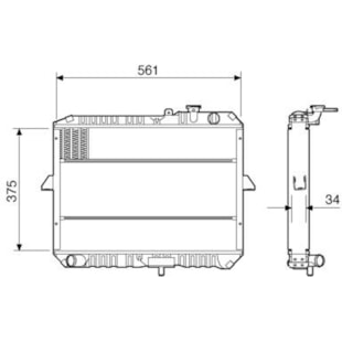 RADIADOR KIA BESTA GS 2.7 1997 A 2004 / COM / SEM AR / MANUAL - VISCONDE