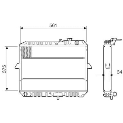 RADIADOR KIA BESTA GS 2.7 1997 A 2004 / COM / SEM AR / MANUAL - VISCONDE