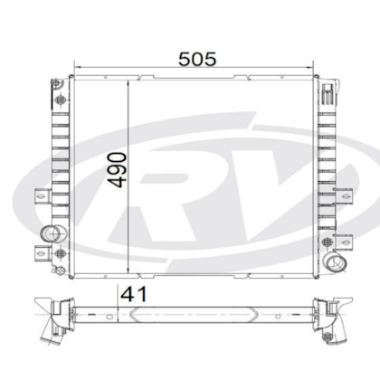 RADIADOR MERCEDES BENZ ACCELO 715C / 915C 2004 > / 815 / 1016 / OM-924  EURO 5 2012 > - VISCONDE