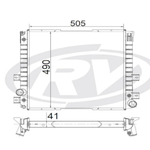 RADIADOR MERCEDES BENZ ACCELO 715C / 915C 2004 > / 815 / 1016 / OM-924  EURO V 2012 > - VISCONDE