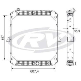RADIADOR MERCEDES BENZ LS1723 COM LATERAL - VISCONDE