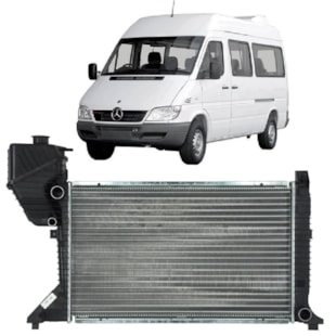 RADIADOR MERCEDES BENZ SPRINTER 311 / 313 / 314 CDI 2002 > / COM / SEM AR / MANUAL  - VALEO RADIADOR MERCEDES BENZ SPRINTER 311 / 313 / 314 CDI 2002 > / COM / SEM AR / MANUAL  - VALEO