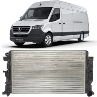 RADIADOR MERCEDES BENZ SPRINTER 311 / 415 / 515 CDI 2.2 OM 651 2012 > / COM / SEM AR / MANUAL - VALEO