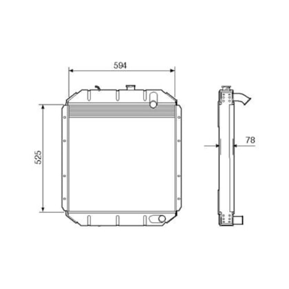 RADIADOR MERCEDES OF 1313 / 1315 - VISCONDE