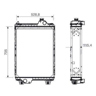 RADIADOR NEW HOLLAND TM 150 / 165 / 180 2002 A 2018 - VISCONDE