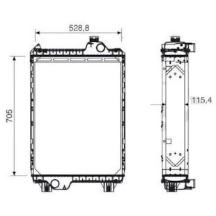 RADIADOR NEW HOLLAND TM 150 / 165 / 180 2002 A 2018 - VISCONDE