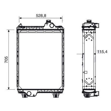 RADIADOR NEW HOLLAND TM 150 / 165 / 180 2002 A 2018 - VISCONDE