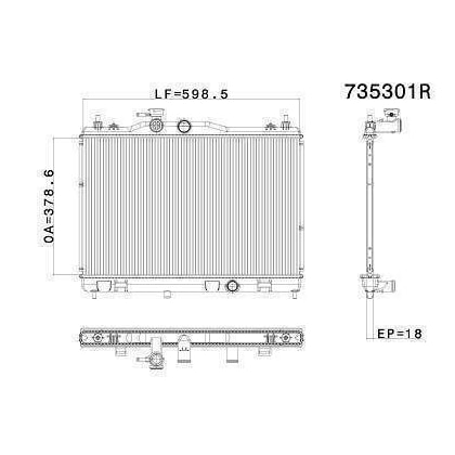 RADIADOR NISSAN LIVINA / GRAND LIVINA / LIVINA X-GEAR 1.6 16V COM AR 2009 > / MANUAL / COM AR  - VALEO RADIADOR NISSAN LIVINA / GRAND LIVINA / LIVINA X-GEAR 1.6 16V COM AR 2009 > / MANUAL / COM AR  - VALEO
