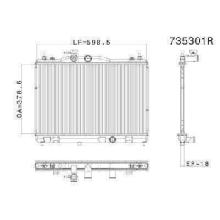 RADIADOR NISSAN LIVINA / GRAND LIVINA / LIVINA XGEAR 1.6 16V COM AR 2009 > / MANUAL / COM AR  - VALEO