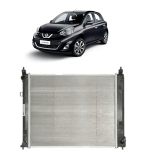 RADIADOR NISSAN MARCH / VERSA 1.0 / 1.6 16V 2011 A 2015 COM / SEM AR / MANUAL  - VALEO RADIADOR NISSAN MARCH / VERSA 1.0 / 1.6 16V 2011 A 2015 COM / SEM AR / MANUAL  - VALEO