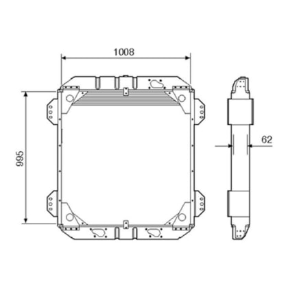 RADIADOR PARA SCANIA ESTACIONARIO DS 14 A 01 / DS 14 A 03 1970 A 2011 - VISCONDE