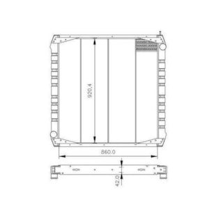 RADIADOR PARA SCANIA SERIE 4 R / T 114 / 124 COM LATERAL 1998 A 2007 COM OU SEM AR - VISCONDE