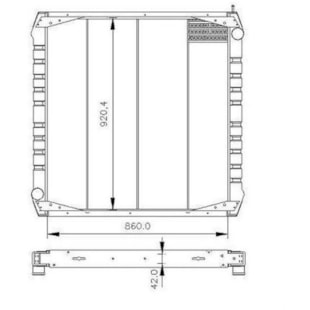 RADIADOR PARA SCANIA SERIE 4 R / T 114 / 124 COM LATERAL 1998 A 2007 COM OU SEM AR - VISCONDE