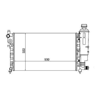 RADIADOR PEUGEOT 106 1.0 1995 A 2001 COM AR MANUAL  - M. MARELLI