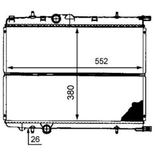 RADIADOR PEUGEOT 206 / 207 / 307 / HOGGAR (TODOS MODELOS) / 1.6 / CITROEN C4 1.6 / XSARA PICASSO / COM / SEM AR / MANUAL - BEHR HELLA