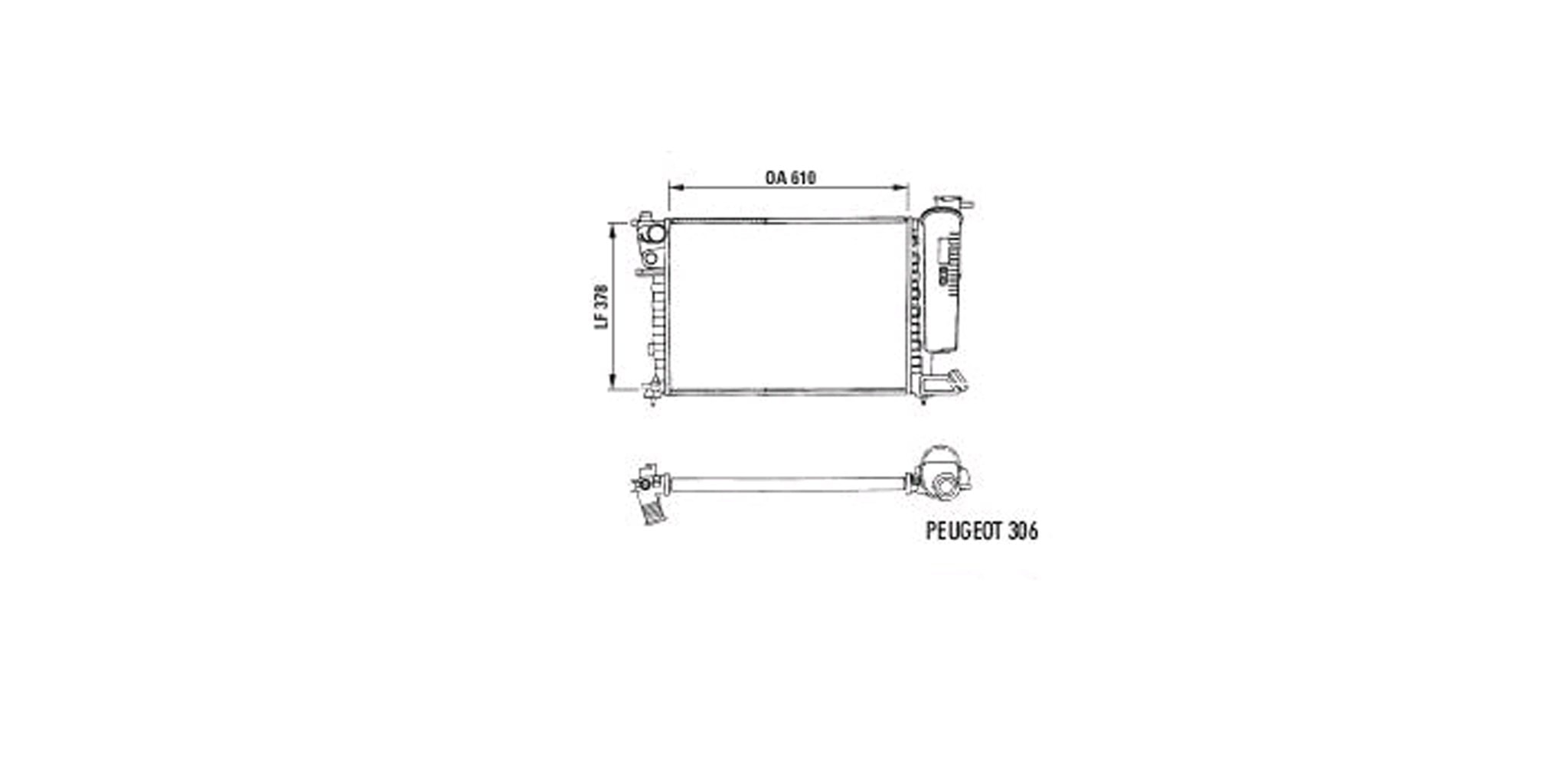 RADIADOR PEUGEOT 306 / CITROEN ZX / XSARA 1.8 16V / 1997 A