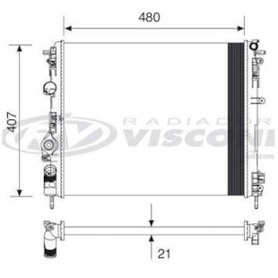 RADIADOR RENAULT CLIO II 1999 EM DIANTE / LOGAN / SANDERO 2007 A 2015 1.0 16V / 1.6 8V / 16V COM AR - VISCONDE RADIADOR RENAULT CLIO II 1999 EM DIANTE / LOGAN / SANDERO 2007 A 2015 1.0 16V / 1.6 8V / 16V COM AR - VISCONDE