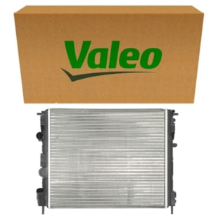 RADIADOR RENAULT CLIO II 1999 EM DIANTE / LOGAN / SANDERO 2007 A 2015 1.0 16V / 1.6 8V / 16V COM AR COM TUBETE - VALEO