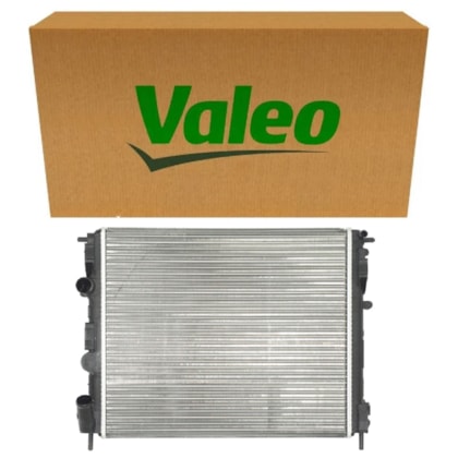 RADIADOR RENAULT CLIO II 1999 EM DIANTE / LOGAN / SANDERO 2007 A 2015 1.0 16V / 1.6 8V / 16V COM AR COM TUBETE - VALEO