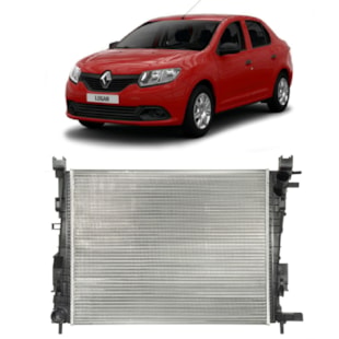 RADIADOR RENAULT LOGAN / SANDERO 1.0L 16V / 1.6L 8V 2013 > / 2.0 2015 > / OROCH 2016 > / DUSTER 2015 >/ CAPTUR 2017 > - VALEO