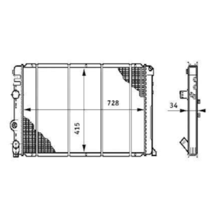 RADIADOR RENAULT MASTER 2.5 DCI / 2.8 DTI TURBO DIESEL 1998 > COM / SEM AR / MANUAL  - M. MARELLI