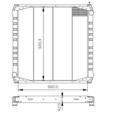 RADIADOR SCANIA SERIE 4 R / T 114 / 124 1998 A 2007 / COM / SEM AR / COM LATERAL - VISCONDE