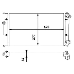 RADIADOR SEAT CORDOBA / IBIZA / INCA / 1.9 / VW VOLKSWAGEN CADY 1.9 / POLO 1.8 / 1.9 / COM AR / MANUAL  - BEHR HELLA