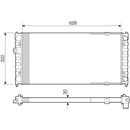 RADIADOR SEAT CORDOBA / IBIZA / INCA / 1.9 / VW VOLKSWAGEN CADY 1.9 / POLO 1.8 / 1.9 / SEM AR / MANUAL  - VISCONDE