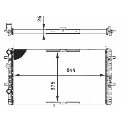 RADIADOR SEAT CORDOBA / IBIZA / INCA / VW VOLKSWAGEN POLO CLASSIC 1.6 / 1.8 AUTOMATICO / MAN 1997 A 2001 - BEHR HELLA RADIADOR SEAT CORDOBA / IBIZA / INCA / VW VOLKSWAGEN POLO CLASSIC 1.6 / 1.8 AUTOMATICO / MAN 1997 A 2001 - BEHR HELLA