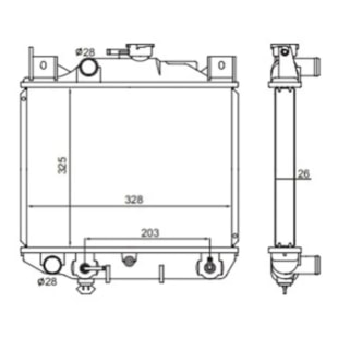 RADIADOR SUZUKI SWIFT 1.0 / 1.3 1993 > MANUAL  - PROCOOLER