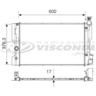 RADIADOR TOYOTA COROLLA 1.8 / 2.0 16V 2009 > / COM AR / AUTOMATICO  - VISCONDE