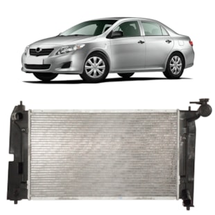 RADIADOR TOYOTA COROLLA / FIELDER 1.6 / 1.8 16V 2002 A 2008 COM / SEM AR / MANUAL  - VALEO RADIADOR TOYOTA COROLLA / FIELDER 1.6 / 1.8 16V 2002 A 2008 COM / SEM AR / MANUAL  - VALEO
