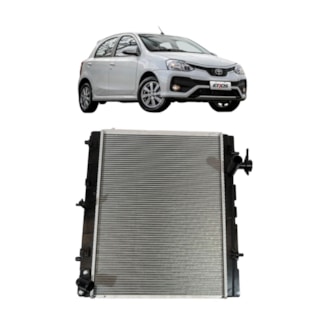 RADIADOR TOYOTA ETIOS 1.3/ 1.5 FLEX 2017 > COM AR / MANUAL - PROCOOLER