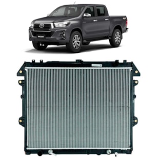 RADIADOR TOYOTA HILUX 2.7 16V 2009 A 2019 COM AR AUTOMATICO - VALEO