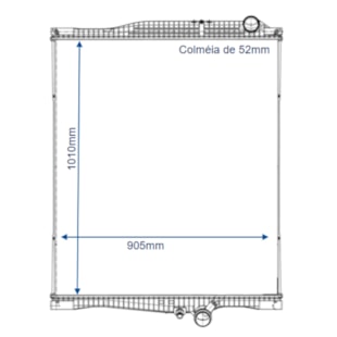 RADIADOR VOLVO FH 460 / 540 2566 EURO V 2015 > SEM LATERAL - TITANX