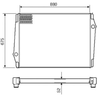 RADIADOR VOLVO NL10 / NL12 INTERCOOLER 1990 A 1998 / ONIBUS B7R / B12B 1999 > - VISCONDE