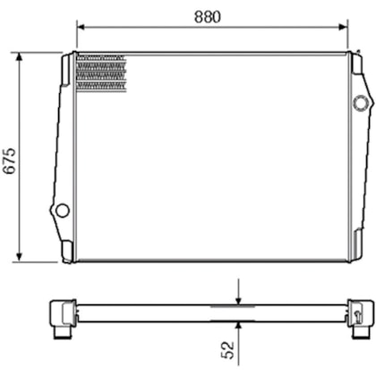 RADIADOR VOLVO NL10 / NL12 INTERCOOLER 1990 A 1998 / ONIBUS B7R / B12B 1999 > - VISCONDE