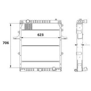 RADIADOR VW VOLKSWAGEN 14-170 / 14-220 / 16-170 / 16-200 / 24-220 / 35-300 /INTERCOOLER 91 / 99 / FORD CARGO 1617 / 1621 - M. MARELLI