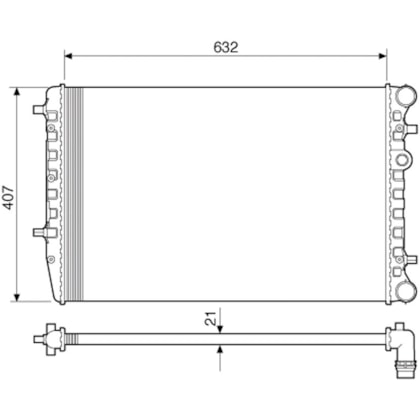 RADIADOR VW VOLKSWAGEN FOX 1.0/1.6 2003 A 2011 / POLO 1.0 2002 A 2003 / 1.6 2002 A 2011 COM AR / MANUAL (ENGATE RAPIDO) - VISCONDE