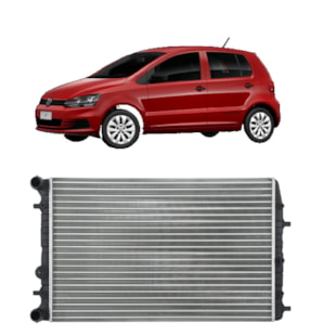RADIADOR VW VOLKSWAGEN FOX 1.0/1.6 2003 A 2011 / POLO 1.0 2002 A 2003 / 1.6 2002 A 2011 COM AR / MANUAL (ENGATE RAPIDO) - VALEO