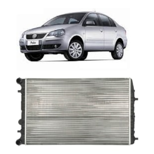 RADIADOR VW VOLKSWAGEN FOX 1.0/1.6 2003 A 2011 / POLO 1.0 2002 A 2003 / 1.6 2002 A 2011 COM AR / MANUAL (ENGATE RAPIDO) - VALEO