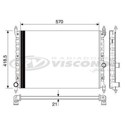 RADIADOR VW VOLKSWAGEN KOMBI 1.4 FLEX 2005 > COM / SEM AR - VISCONDE