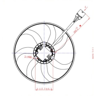 VENTOINHA ELETROVENTILADOR AUDI A3/  S3 VW VOLKSWAGEN AMAROK/  JETTA / PASSAT 2008 A 2022 COM AR - PROCOOLER VENTOINHA ELETROVENTILADOR AUDI A3/  S3 VW VOLKSWAGEN AMAROK/  JETTA / PASSAT 2008 A 2022 COM AR - PROCOOLER