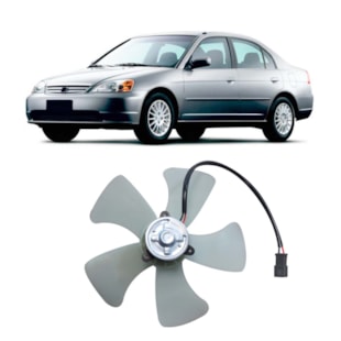 VENTOINHA ELETROVENTILADOR HONDA CIVIC 1.7 16V 2001 A 2006 (DO RADIADOR) - PROCOOLER VENTOINHA ELETROVENTILADOR HONDA CIVIC 1.7 16V 2001 A 2006 (DO RADIADOR) - PROCOOLER