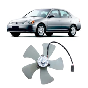 VENTOINHA ELETROVENTILADOR HONDA CIVIC 1.7 16V 2001 A 2006 (DO RADIADOR) - PROCOOLER