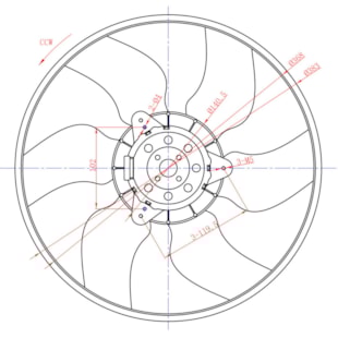 VENTOINHA ELETROVENTILADOR RENAULT CLIO/ SCENIC/ MAGENE  1999 > / KONGOO 1996 > / LOGAN/ SANDERO 2007 > / SYMBOL 2009 > - PROCOOLER